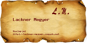 Lackner Megyer névjegykártya